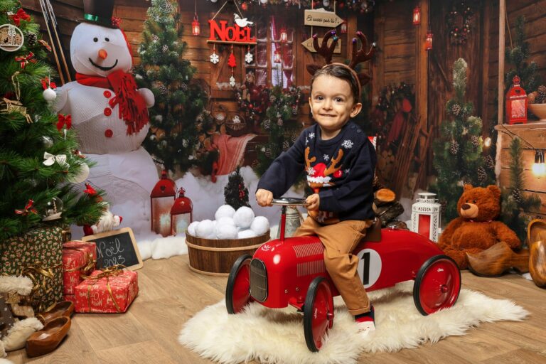 Chalet en bois séance photo Noël Sausset les Pins