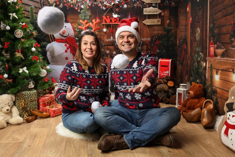 Pull de Noël séance photo Martigues