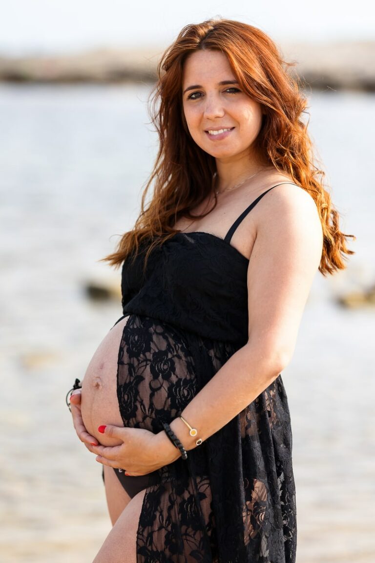 Shooting photo maternité bord de mer Cote bleue