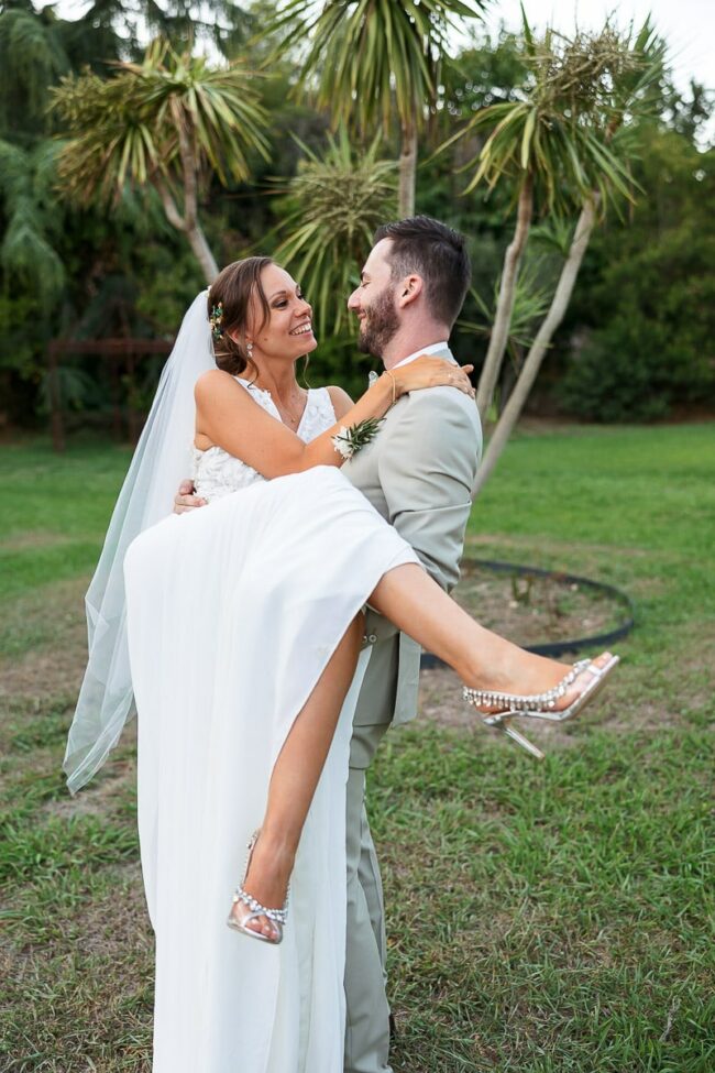 Photographe mariage coucher de soleil Côte Bleue