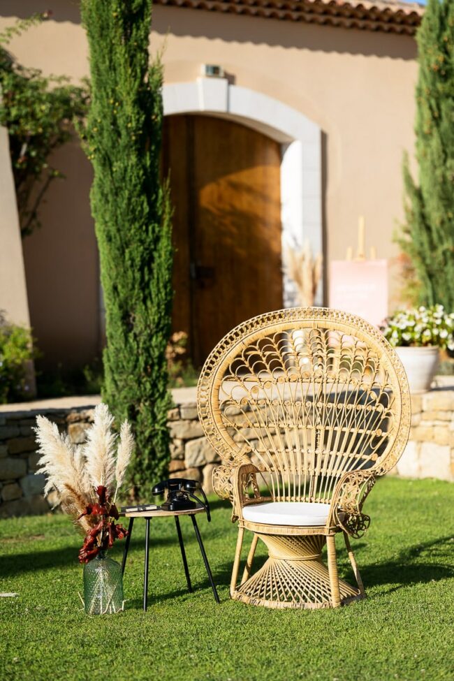 Photo déco mariage guirlandes lumineuses Sausset-les-Pins