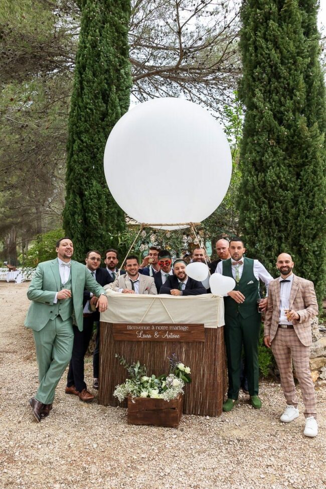 Photo souvenir mariage en groupe Vitrolles