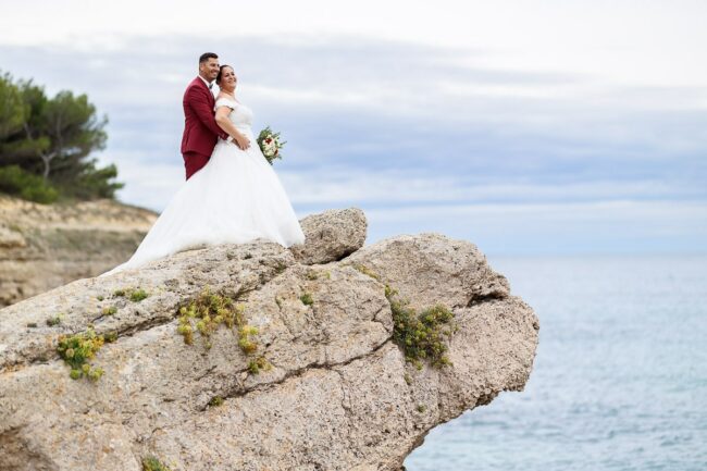 Photographe mariage bord de mer Côte Bleue