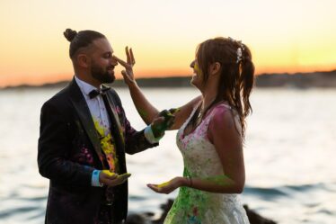 Photographe mariage détente bord de mer Carry