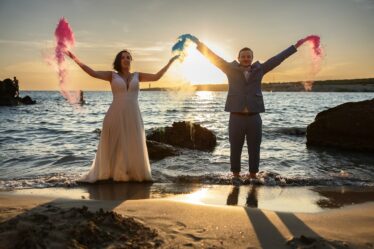 Photographe trash the dress romantique Côte Bleue
