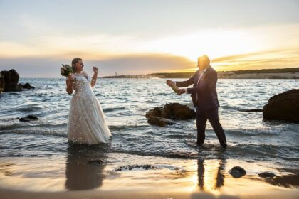 Séance photo after wedding bord de l’eau Marseille