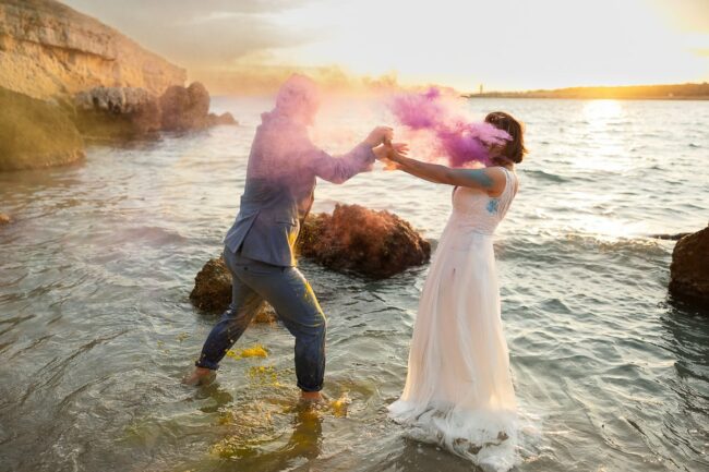 Séance photo mariage heure doré Carro