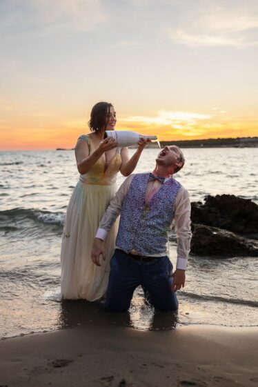 Séance photo mariés mer Carry