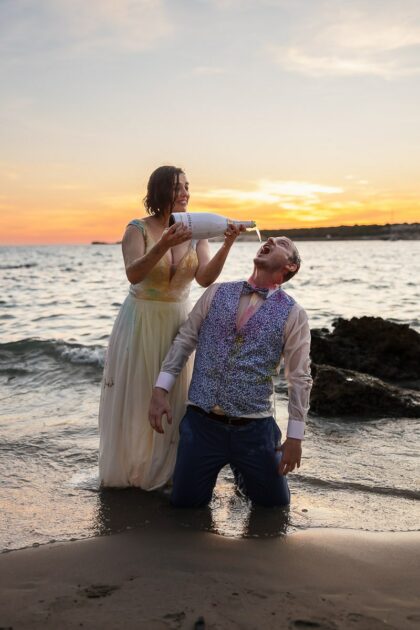 Séance photo mariés mer Carry