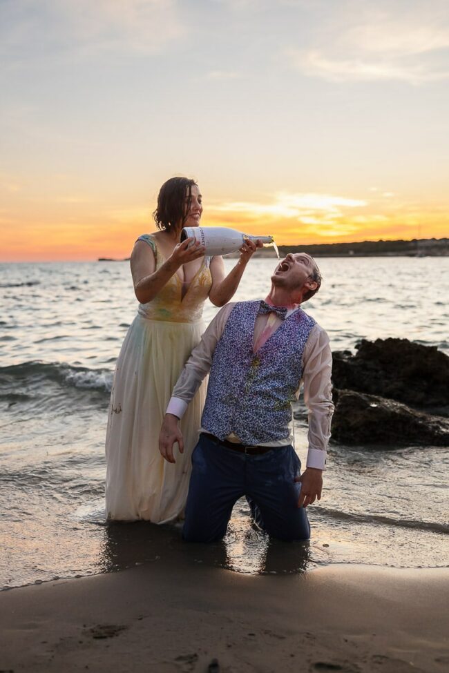 Séance photo mariés mer Carry