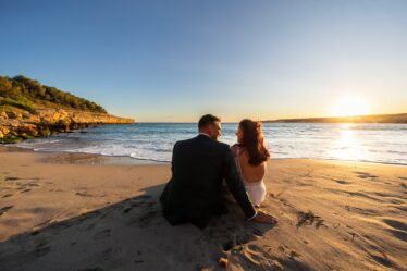 Trash the dress coucher de soleil Côte Bleue