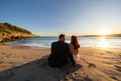 Trash the dress coucher de soleil Côte Bleue