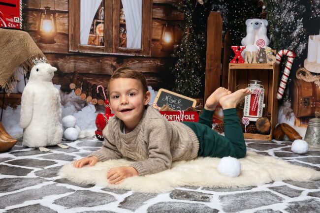 Mini séance Noël ambiance chalet à la Côte Bleue