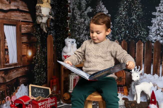 Séance photo Noël enfants à Aix-en-Provence